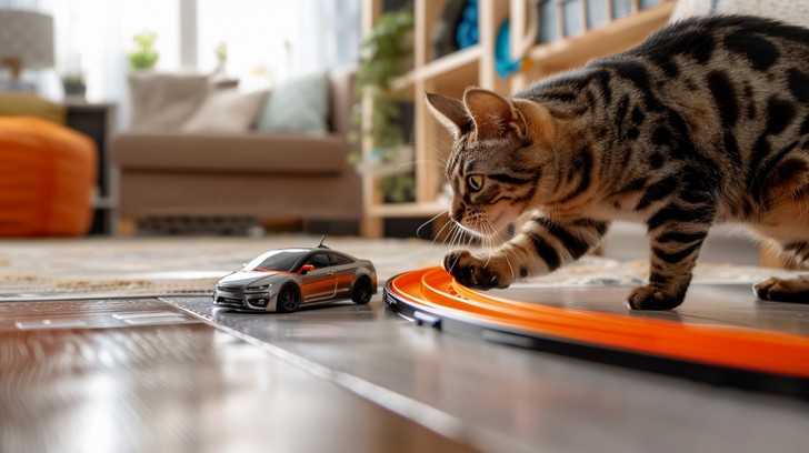 Free Curious Cat Playing Image - Cat, Toy, Playing | Download at StockCake