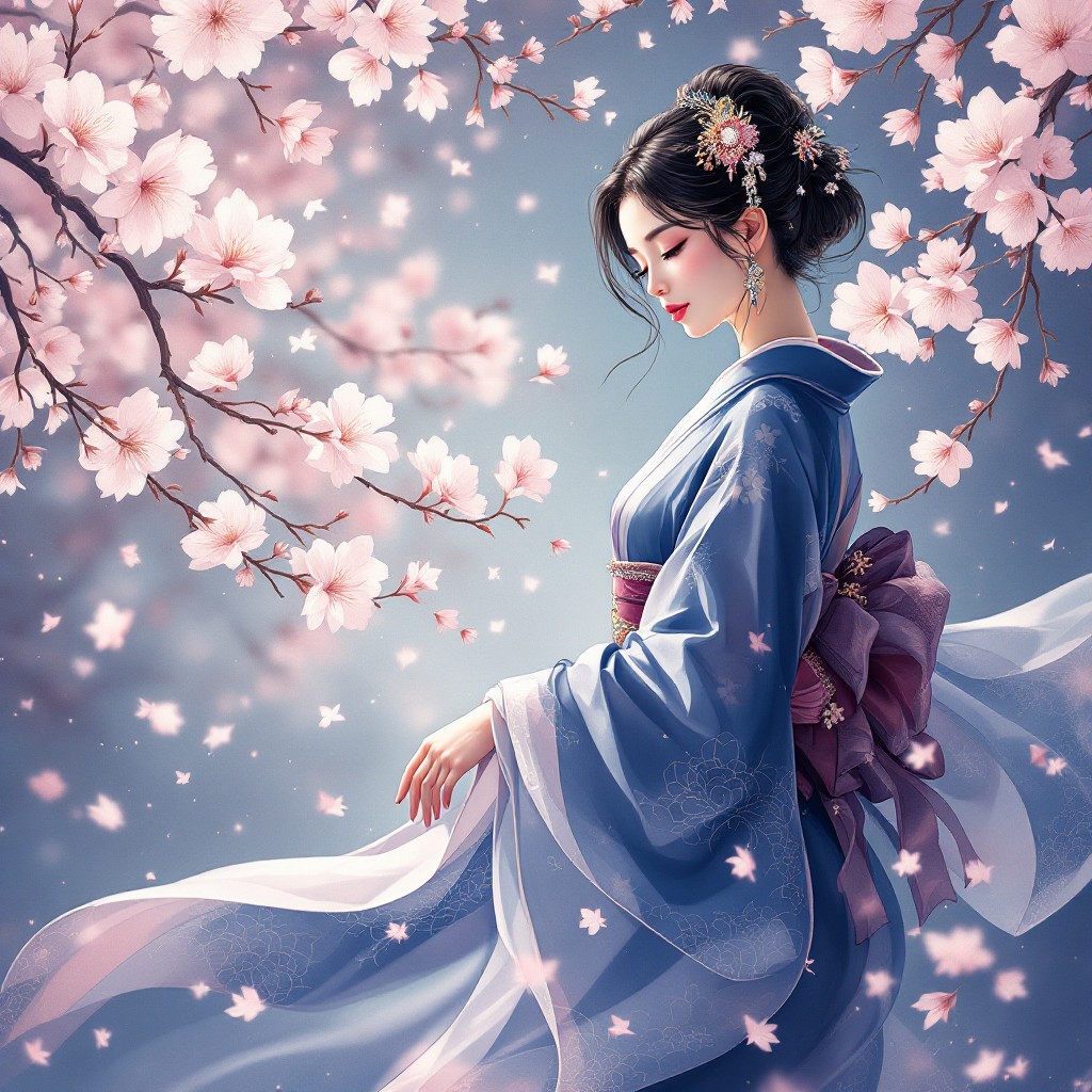 Free Cherry Blossom Dance Image - Anime, Kimono, Sakura | Download at ...