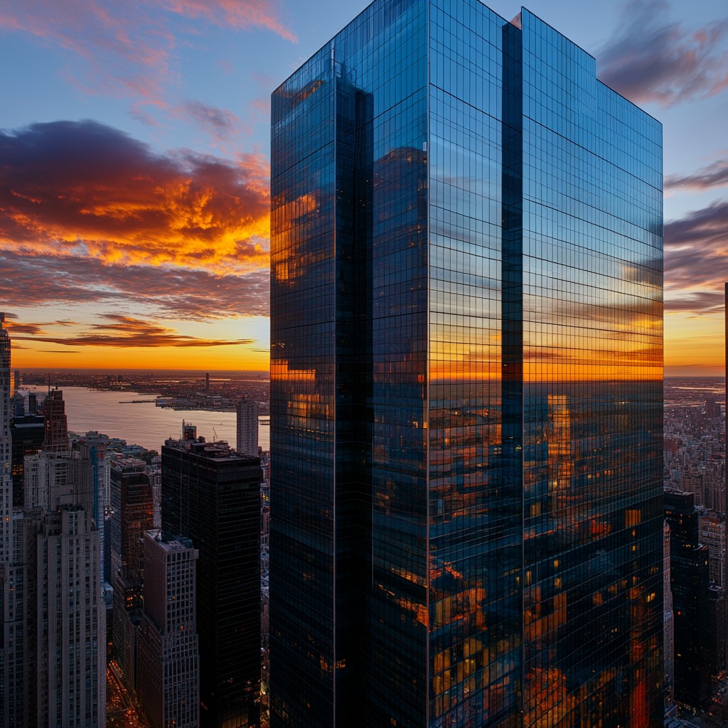 Free Sunset Reflective Skyscraper Image - Sunset, Skyscraper ...