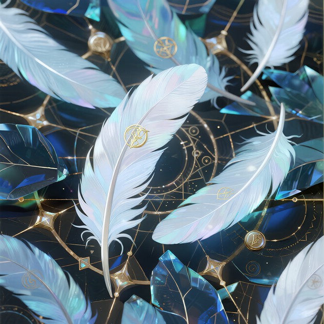 Free Celestial Feather Geometry Image - Feathers, Celestial, Opalescent ...