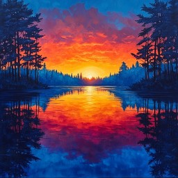 Free Sunset lake view Image - Sunset, Lake, Reflection | Download at ...