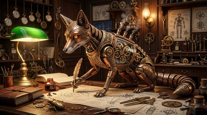 Free Steampunk Clockwork Fox Image - Steampunk, Clockwork, Mechanical ...