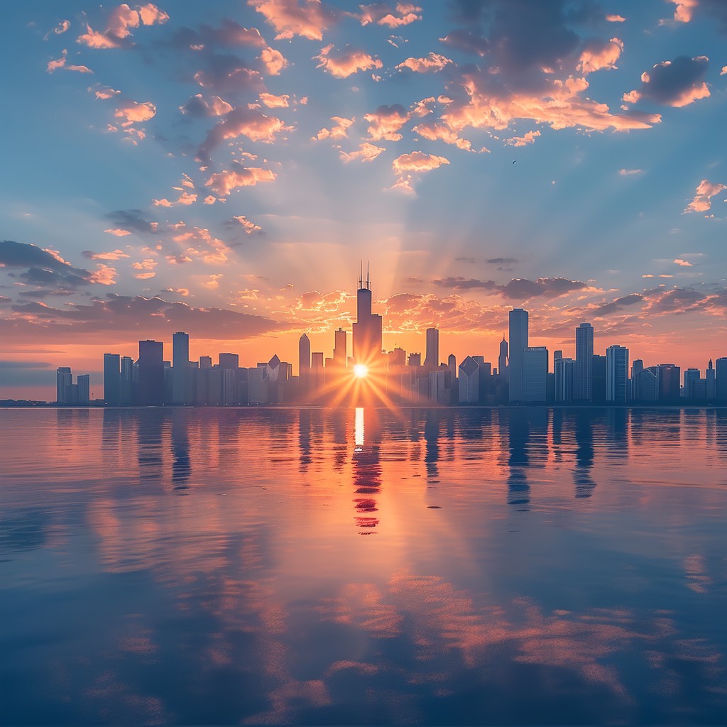 Free City Sunrise Reflection Image - Sunrise, City, Reflection ...