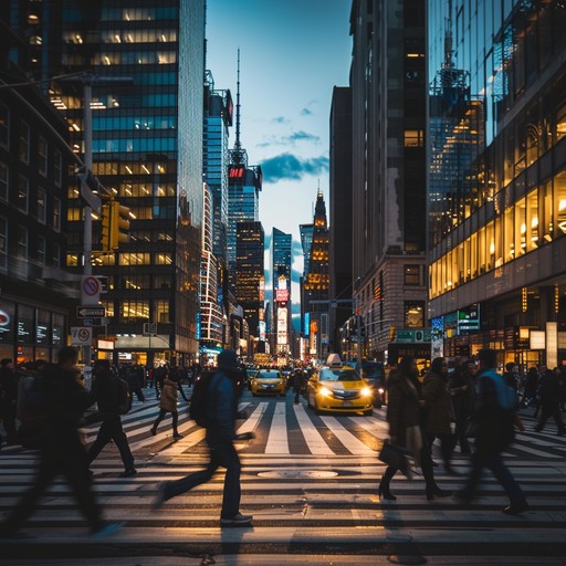 Free Bustling City Life Image - City, Sunset, Pedestrians | Download at ...