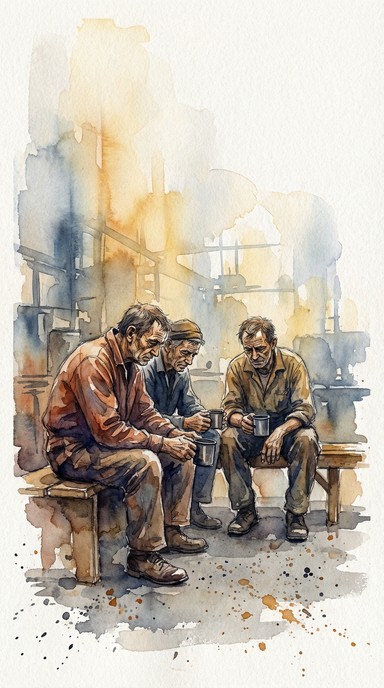 Worker Quick Rest Free Workers Rest Quietly Image - Watercolor, Workers, Laborers ...