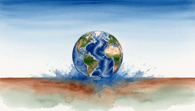 Free Earth Dissolving Beautifully Image - Watercolor, Earth, Planet ...