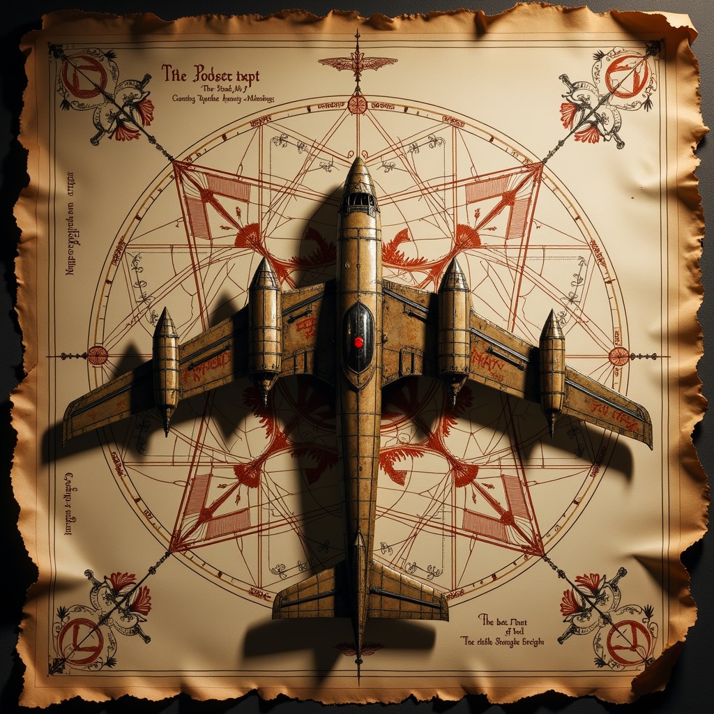 Free Arcane Aircraft Diagram Image - Aircraft, Parchment, Gothic ...