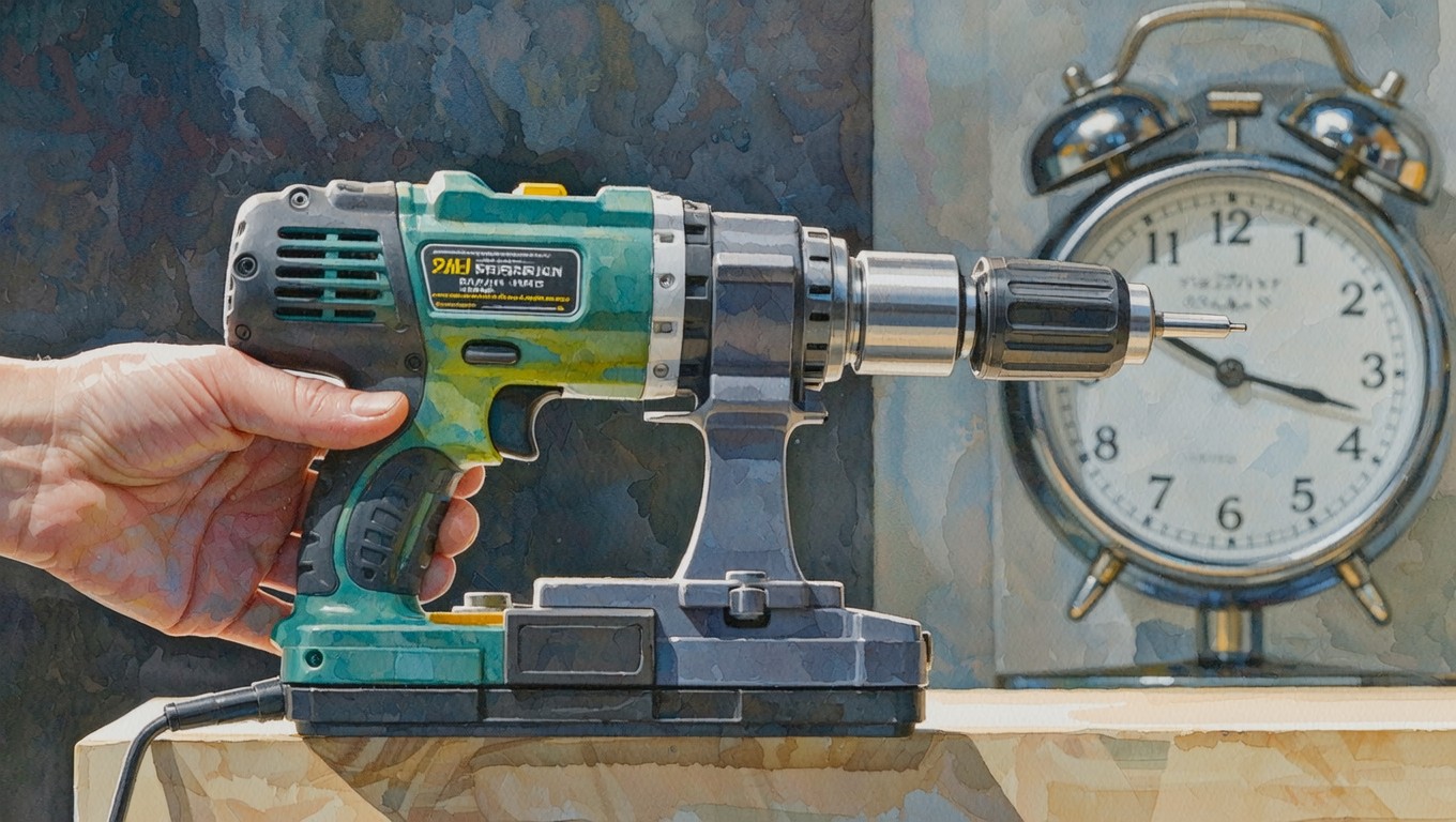 Tools Using Time Free Tool Meets Time Image - Drill, Clock, Tool | Download at StockCake