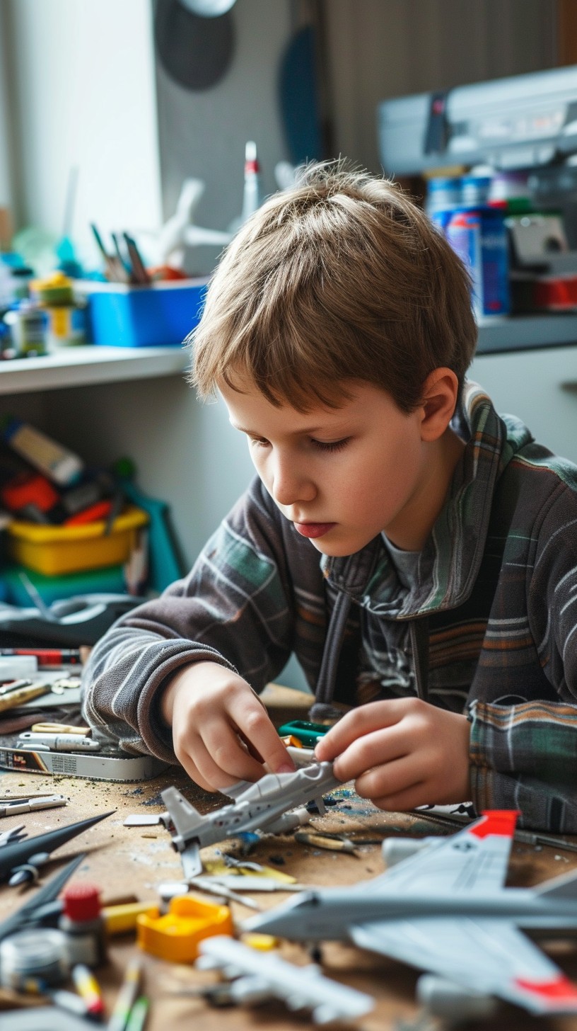 Free Focused Creative Work Image - Boy, Crafting, Model | Download at ...