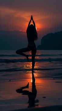 Free Sunset Yoga Silhouette Image - Sunset, Yoga, Beach | Download at ...