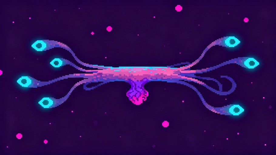 Free Neon Creature Emerges Image - Pixel, Art, Creature | Download at ...