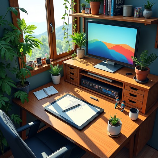 Free Productive urban workspace Image - Workspace, Office, Desk ...