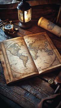 Free Antique Map Display Image - Map, Antique, Lantern | Download at ...