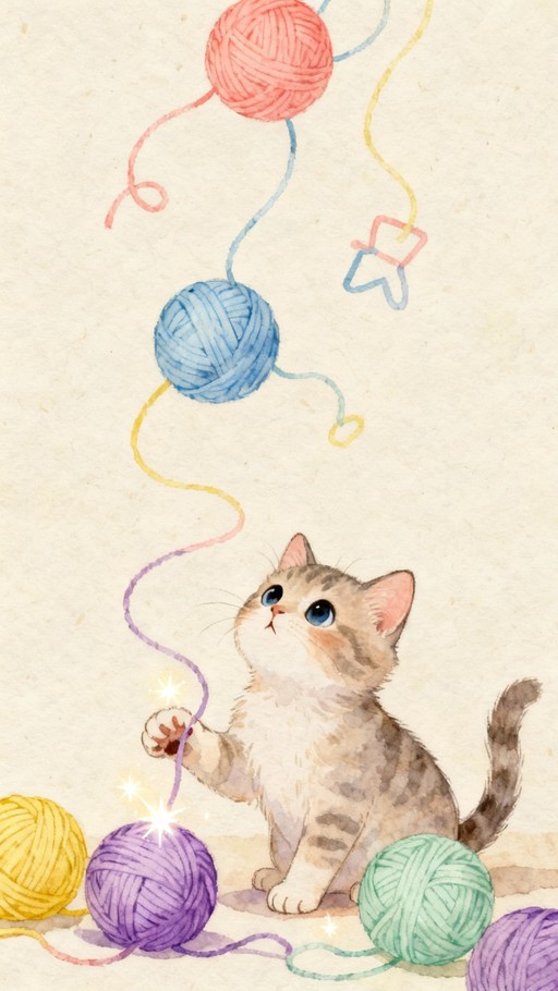 Free Playful Yarn Kitten Image | Download at StockCake