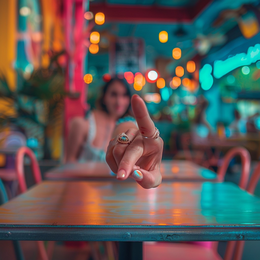 Free Inviting Hand Gesture Image - Woman, Hand, Neon | Download at ...