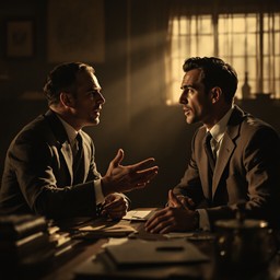 Free Intense Office Discussion Image - Vintage, Noir, Dramatic ...