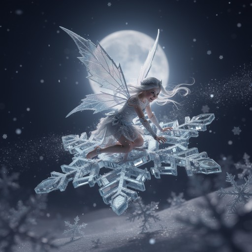 Free Moonlit Fairy Flight Image - Fairy, Snowflake, Winter | Download ...