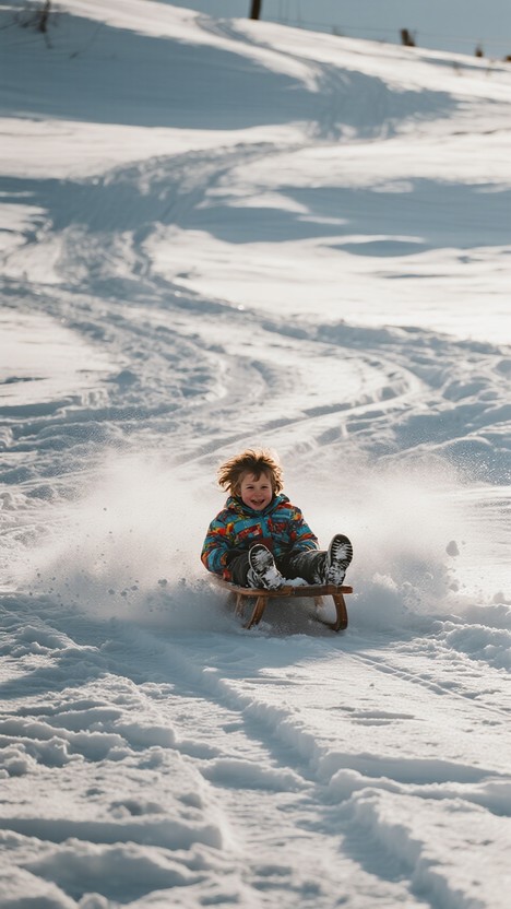 Free Winter sledding adventure Image - Sledding, Winter, Snow ...