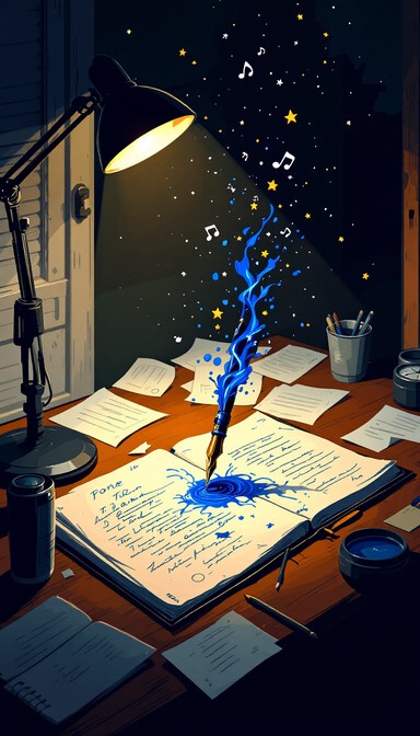 Writing Magic Image Free Midnight Dressmaking Magic Image - Pixel, Moonlight, Dressmaking ...