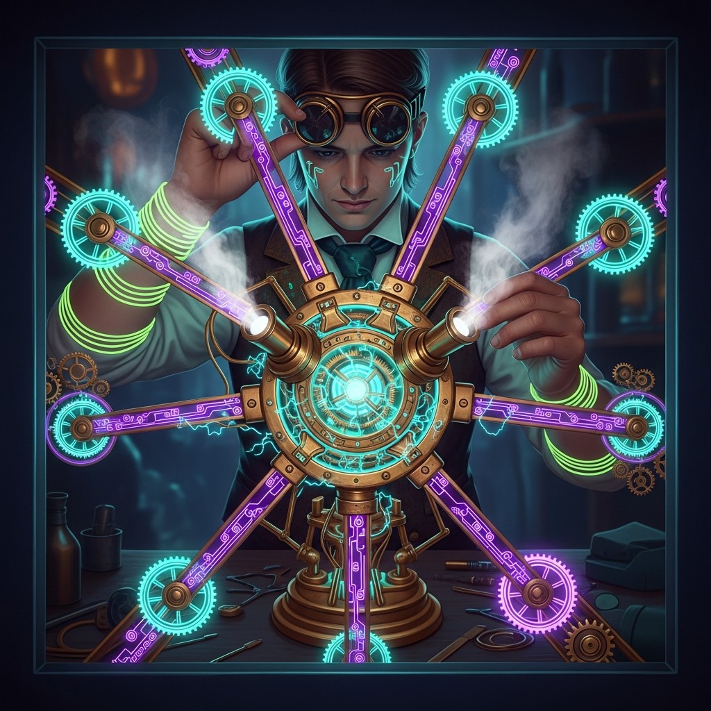 Free Neon Steampunk Inventor Photo - Steampunk, Inventor, Victorian ...