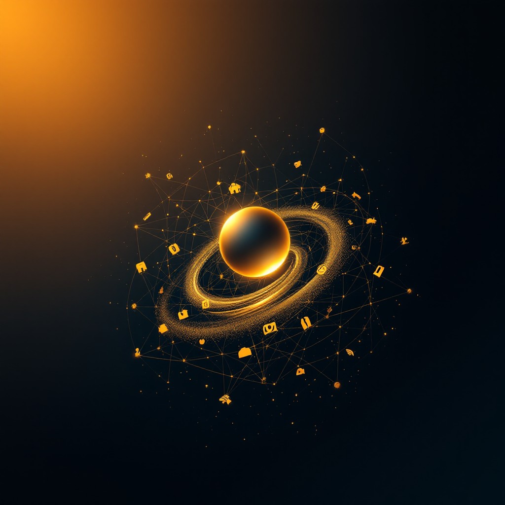 Free Celestial Golden Planet Image - Planetary, Cosmic, Celestial ...