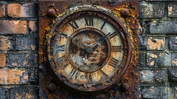 Clock Rusted Free Aged Rustic Clock Image - Time, Aged, Rust | Download at StockCake
