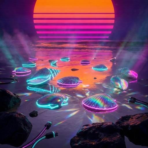 Free Neon Beach Dreams Image - Cyberpunk, Neon, Seashells | Download at ...