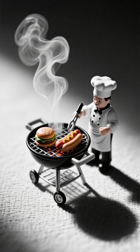 Free Chef Cow Grilling Image - Cartoon, Cow, Chef | Download at StockCake