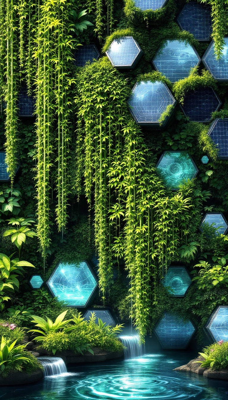 Free Nature Meets Technology Image - Biophilic, Sustainable, Geometric ...