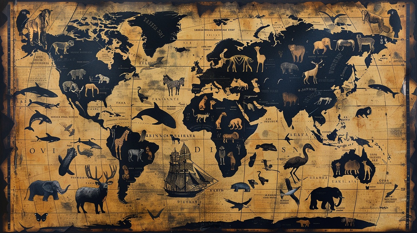 Free Vintage World Map Image - Map, World, Vintage | Download at StockCake