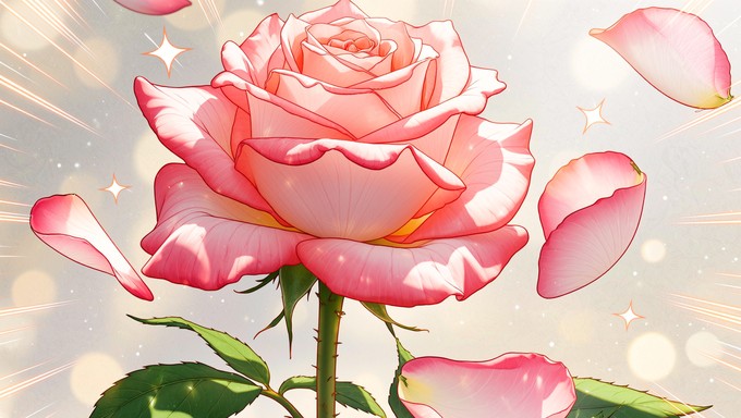 Free Anime Rose Illustration Image - Anime, Rose, Illustration ...