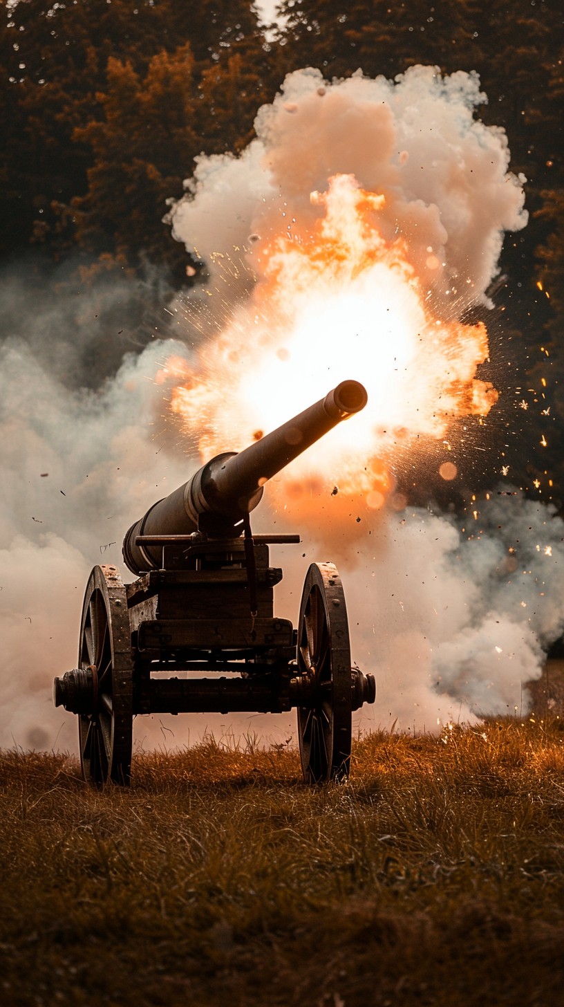 Free Cannon Firing Explosively Image | Download at StockCake