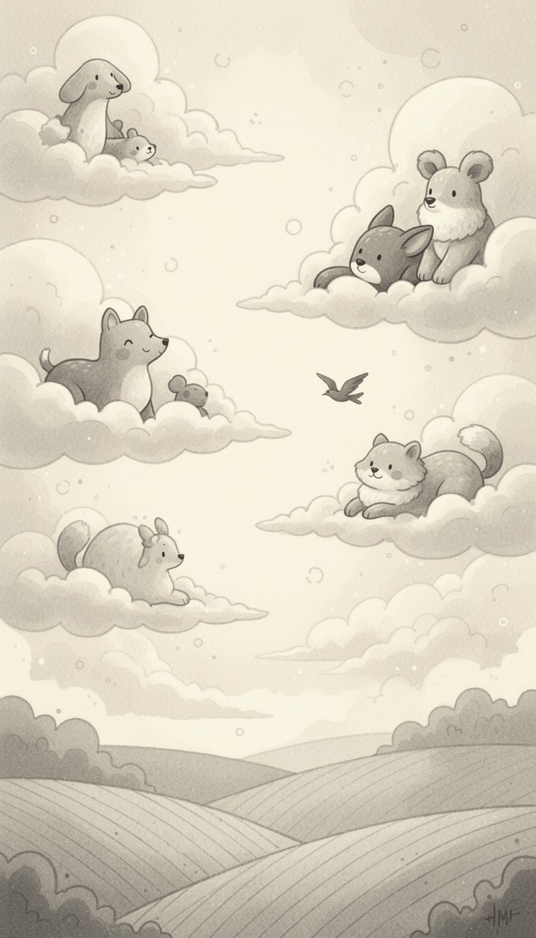 Free Dreamy Cloud Animals Image - Clouds, Animals, Illustration ...