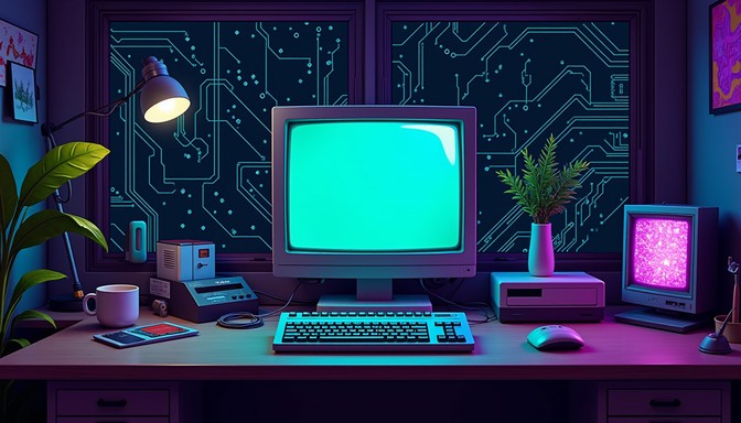 Free Retro Computer Glow Image - Retro, Computer, Pixelart | Download ...