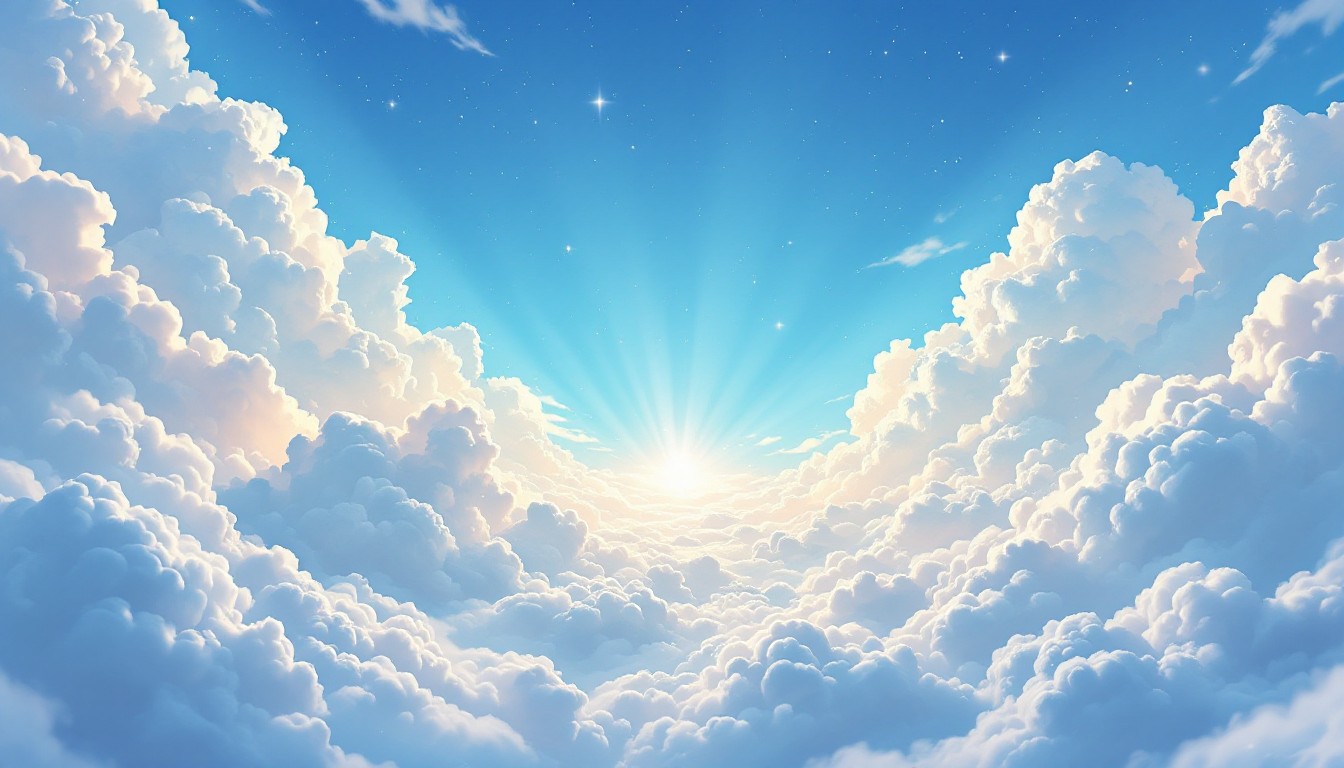 Free Radiant Heavenly Sky Image - Sky, Clouds, Sunbeams | Download at ...