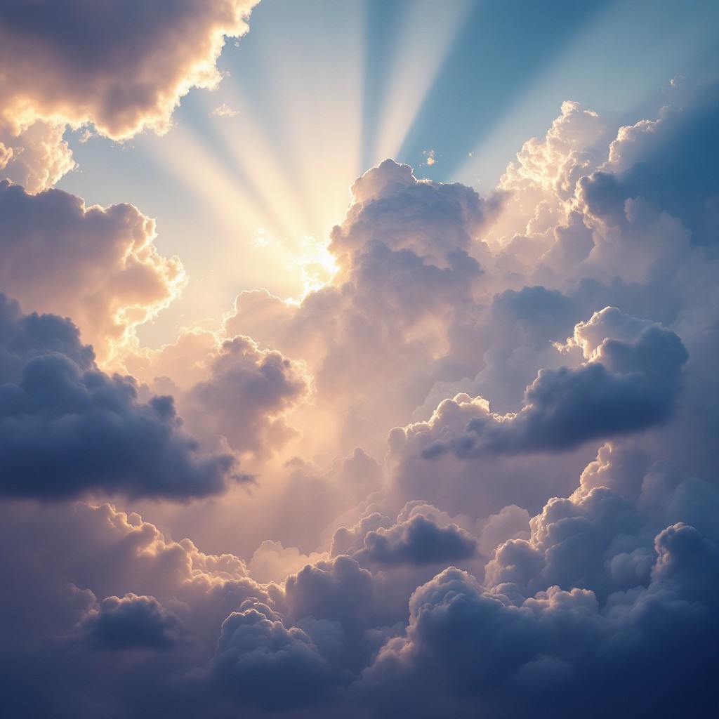 Free Radiant Cloud Symphony Image - Sunbeams, Clouds, Sky | Download at ...