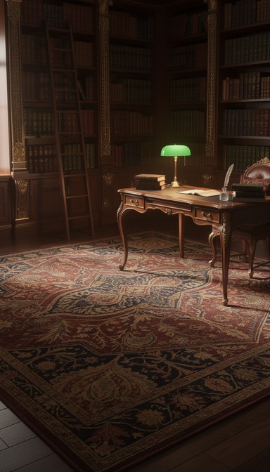 Free Luxurious Library Interior Image - Library, Rug, Carpet | Download ...