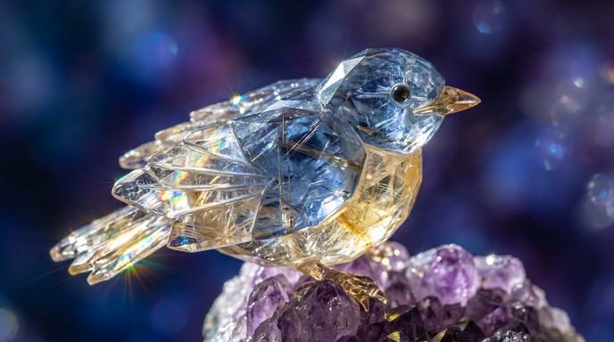 Free Crystalline Bird Sculpture Image - Crystal, Gemstone, Bird ...