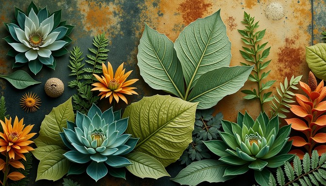 Free Botanical Texture Progression Image - Ferns, Garden, Botanical ...
