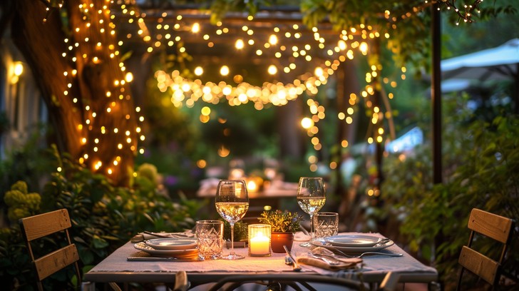 Free Enchanted Garden Evening Image - Garden, Evening, Lanterns ...