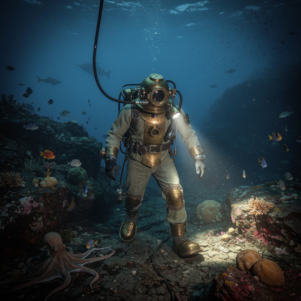 Free Deep Sea Explorer Image - Diver, Underwater, Ocean | Download at ...