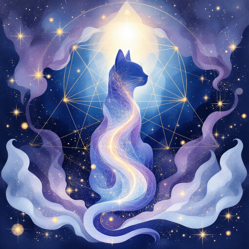 Free Celestial Cat Spirit Photo - Mystical, Cat, Geometric | Download ...