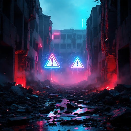 Free Neon Warning Signs Image - Cyberpunk, Neon, Dystopian | Download ...