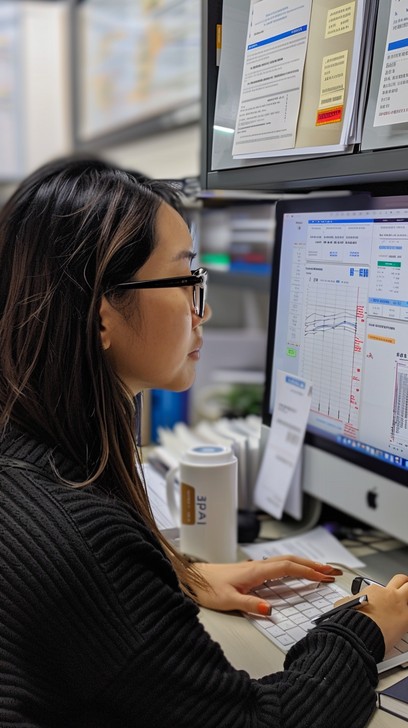 Free Analyzing Financial Data Image - Office, Woman, Computer ...