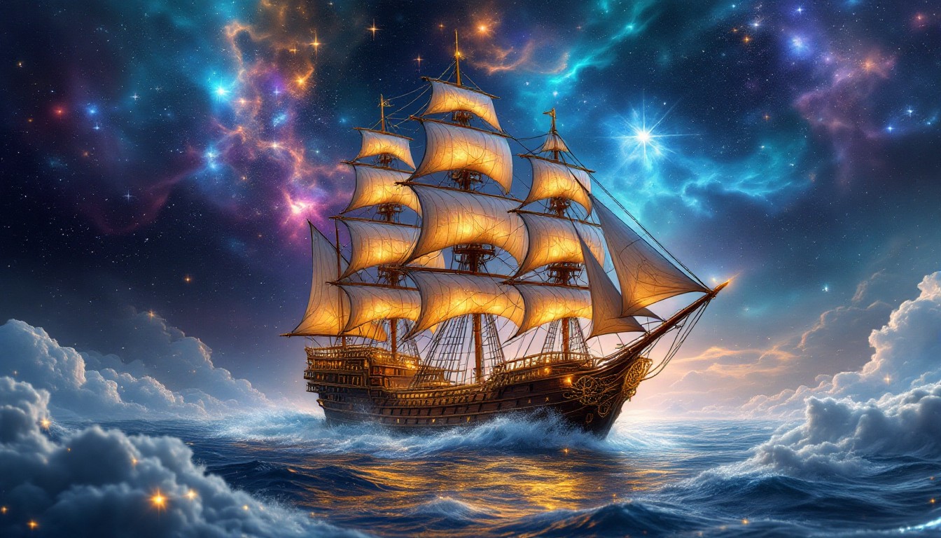 Free Cosmic Sailing Ship Image - Ship, Space, Fantasy | Download at ...