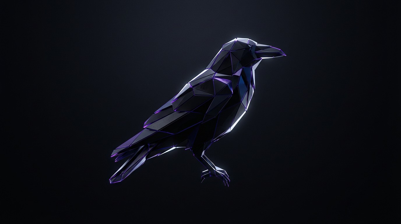 Raven Floating Line Free Crystalline Raven Design Image - Raven, Bird, Geometric | Download ...