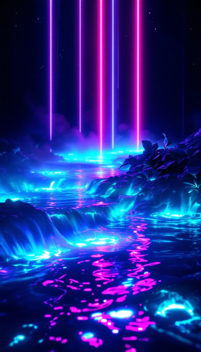 Free Neon River Dreams Image - Cyberpunk, Neon, Synthwave | Download at ...