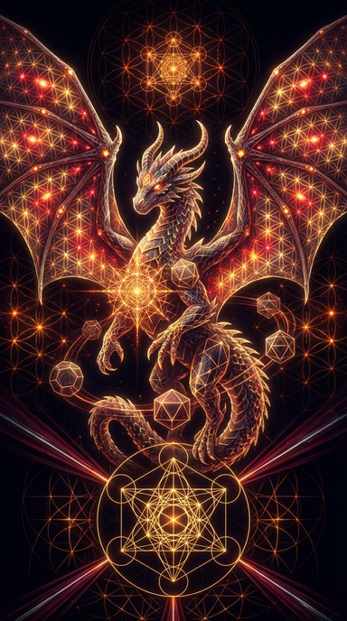 Download Sacred Geometric Dragon Image - Dragon, Geometry, Sacred ...