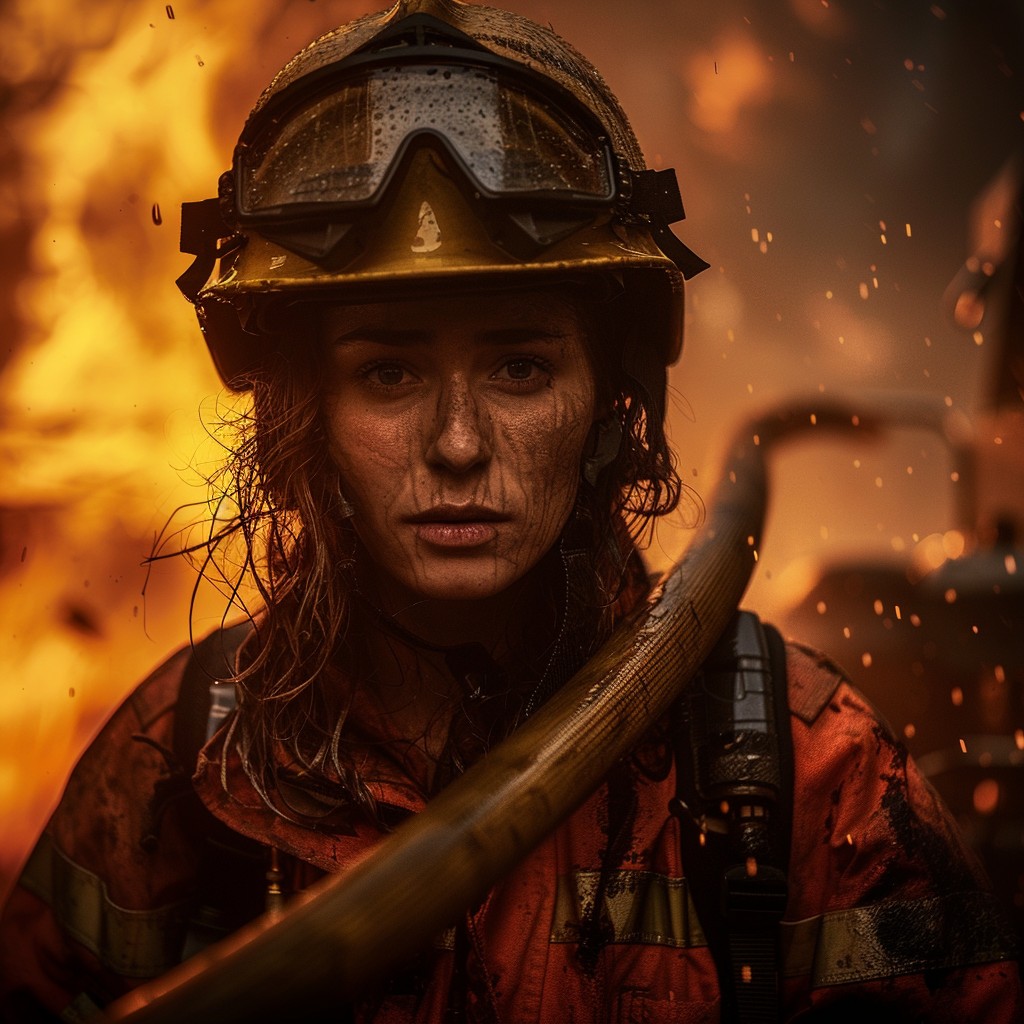 Free Firefighter In Action Photo - Firefighter, Bravery, Fire ...