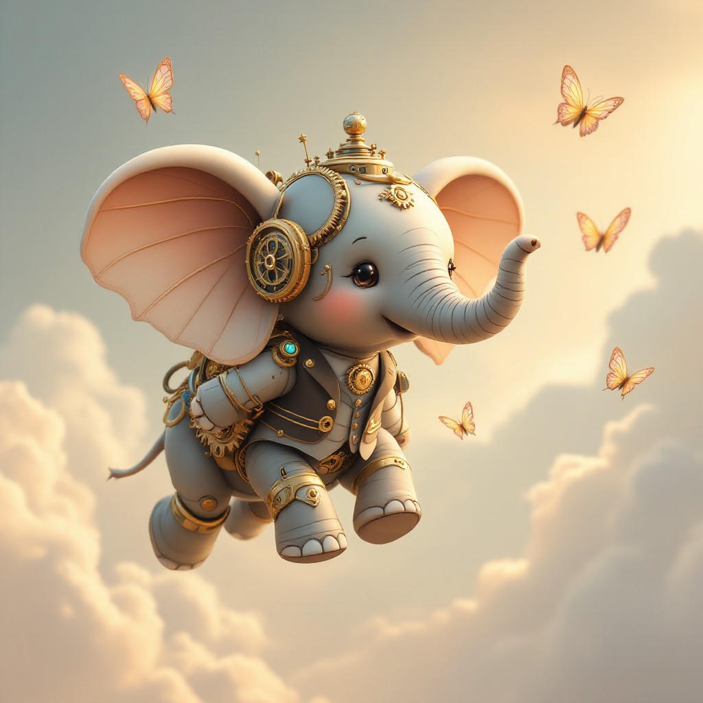 Free Flying Clockwork Elephant Photo - Elephant, Steampunk, Clockwork ...